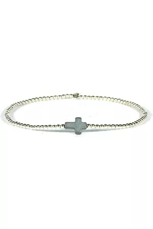 Heaven Eleven 925 zilver- dikte 1mm - hematiet kruis
