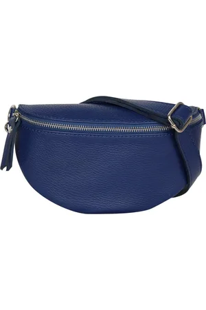 AmbraModa GLX10 - Dames heren unisex kleine heuptas buiktas crossbodytas, ideaal voor vakantie, reizen, uitgaan gemaakt van echt leer.