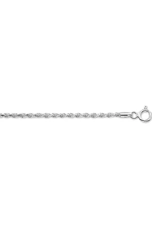 GLAMS Armband koord gediamanteerd 2,0 mm - Zilver