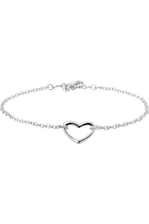 GLAMS Armband Hart 2,0 mm 17 + 2 cm - Zilver
