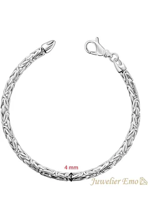 Juwelier Emo Armband – Ronde Koningsarmband – Dikte 4 mm – Lengte 20 CM - LARGE