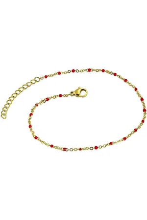 Amanto Armband Etkin Red - 316L Staal - Kraal 2mm - 22+4cm