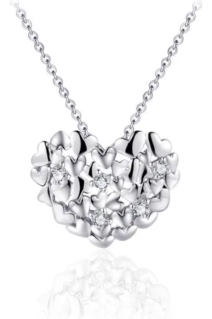 Juwelier Emo Zilveren Ketting met hanger - Hart Ketting - 01122 - LENGTE 45 CM