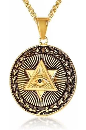 Mendes Heren ketting Edelstaal Eye Of Providence Amulet