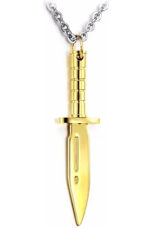 Mendes Heren ketting met hanger - Edelstaal - Dagger - - 55cm