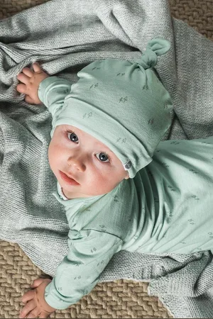 Jollein Muts 0-6 maand Forest green (2pack)