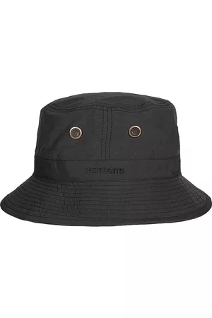 Hatland Waterbestendige UV Bucket hoed voor heren - Kasai - Zwart - maat M (57CM)