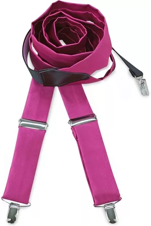 We Love Ties Heren Accessoire bretels - Bretels - 100% made in NL, polyester stof fuchsia