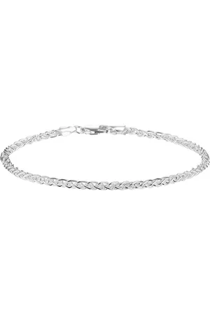 GLAMS Armband vossestaart 2,5 mm 19 cm - Zilver