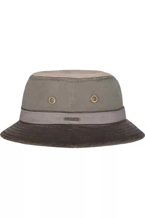 Hatland UV Bucket hoed voor heren - Yasser - Olijfgroen - maat M (57CM)