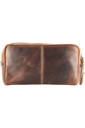 ARRIGO BELLO Beauty Case Leer ??? Make Up Tas - Leren Toilettas Heren ??? Leren Toilettas Dames
