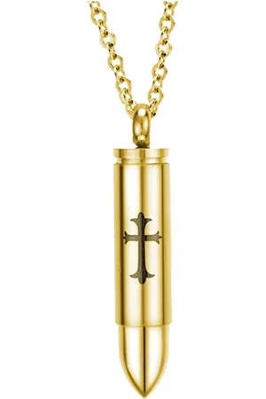 Mendes Kettinghanger Edelstaal Goudkleurig Bullet Cross