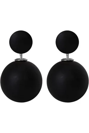 Fako Bijoux® Oorbellen - Double Dots - Parel