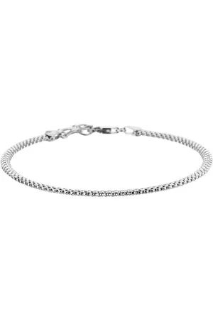 GLAMS Armband popcorn 3,0 mm 18 + 2 cm - Zilver