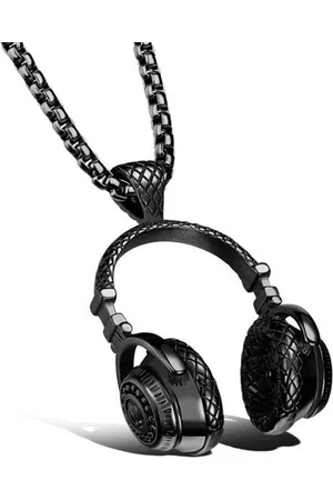 Mendes Heren ketting - Kettinghanger - Koptelefoon - - Edelstaal