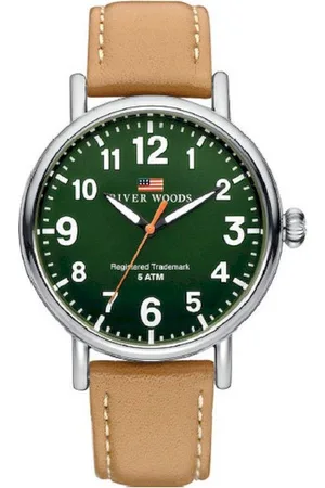 River Woods Sacramento RW420020 Horloge - Leer - Bruin - ?? 42 mm