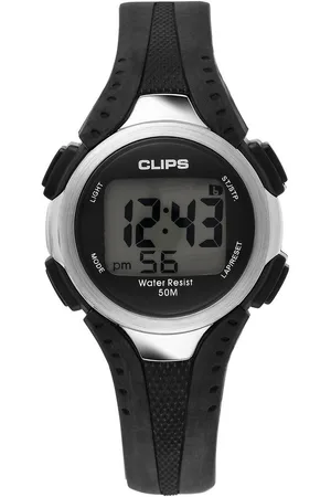 CLIPS 539-6000-44 Horloge - Rubber - Zwart - Ø 39 mm