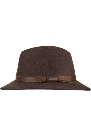 Hatland Wollen hoed voor heren - Woodstock - Bruin - maat XL (61CM)