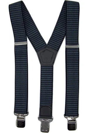 Flores Lederwaren Heren - Dames Bretels – 3 brede stalen clips bretel - Unisex volwassenen -Motorrijders – Spijkerbroek – Beroepskleding – Skikleding – Kleur: .