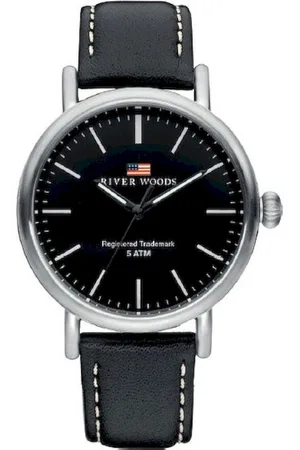 River Woods Hudson RW420023 Horloge - Leer - Zwart - ?? 42 mm