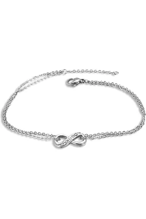 Amanto Armband Emer - 316L Staal PVD - Infinity - 16x7mm - 19+3cm