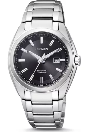 Citizen Dames Horloges - Super Titanium - Horloge - Titanium - Ø 34 mm - Zilverkleurig / Zwart - Solar uurwerk