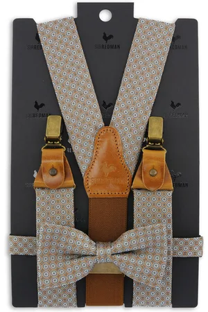 Sir Redman Bretels met strik - bretels combi pack Modern Gentleman hazel