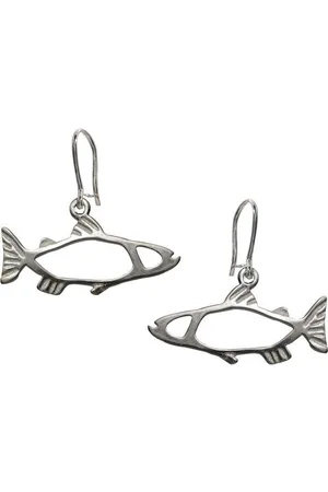 AuBor Oorbellen, hang, Kleine zilveren zalm