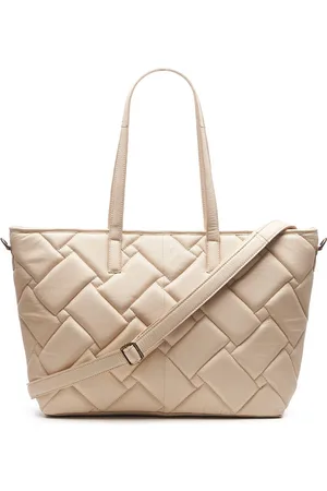 Chabo Bags Chabo Bags - Florence - Shopper - Leer - Sand /Wit