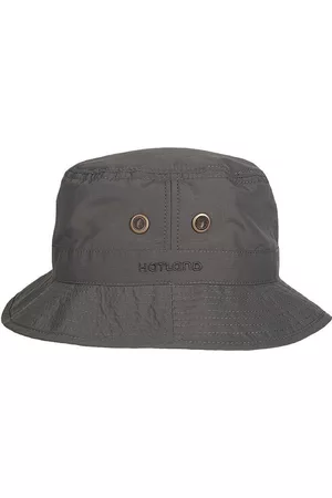 Hatland Waterbestendige UV Bucket hoed voor heren - Kasai - Antraciet - maat M (57CM)