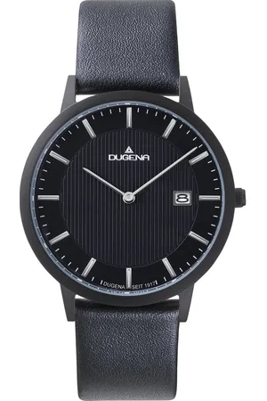 DUGENA Herenhorloges quartz analoog One Size Zwart 32019400
