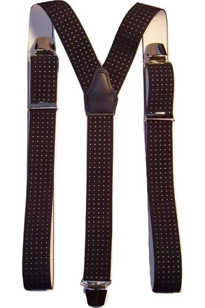 Bretels Donkerblauw/Witte Stip met brede extra sterke stevige Clips