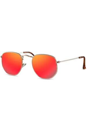 Cwi Zonnebril Unisex Goud/rood (2413)