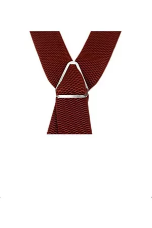 Jvsbags Heren Accessoire bretels - Bretels Bordeauxrood - 4 Clips - Met extra stevige, sterke en brede klem die niet losschieten