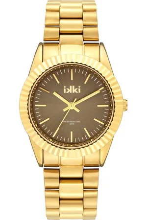 IKKI BRONX BX15 Dames Horloge - 3ATM Waterdicht - RVS - Goudkleurig / Taupe