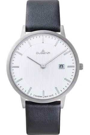 DUGENA Herenhorloges quartz analoog One Size Zilver 32019400
