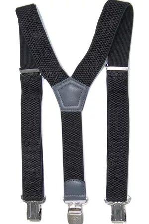 Flores Lederwaren Heren - Dames Bretels – 3 brede stalen clips bretel - Unisex volwassenen -Motorrijders – Spijkerbroek – Beroepskleding – Skikleding – Kleur: .