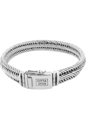 Jonline Citta Vithi Zilveren Ambachtelijke Buddha Armband model 2 maat M