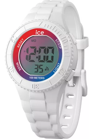Ice-Watch Ice Watch Ice Digit - Sunset Rainbow 021397 Horloge - Siliconen - Wit - Ø 34 mm
