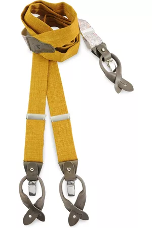 Sir Redman Heren Accessoire bretels - Luxe bretels - 100% made in NL, - Gracefull Groom yellow - maisgeel