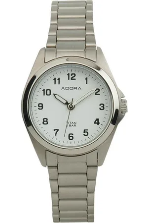 Adora Titanium dameshorloge zilverkleurig met neon wijzers- AB6094