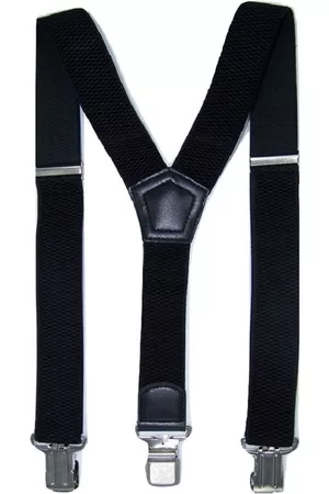 Merkloos Heren Accessoire bretels - Bretels met stevige sterke brede stalen clips - Zwart