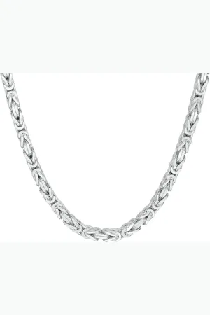 Juwelier Emo Vierkante KoningsKetting 925 Gerhodineerd – 4.0mm breed