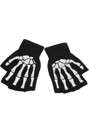 WiseGoods Luxe Skelet Handschoenen - Glow In The Dark Handschoen - Wanten - Kleren - Kleding Accessoires - Dames / Heren - Zwart