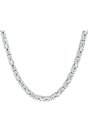 Juwelier Emo Vierkante KoningsKetting 925 Gerhodineerd 2.0mm breed - 45CM