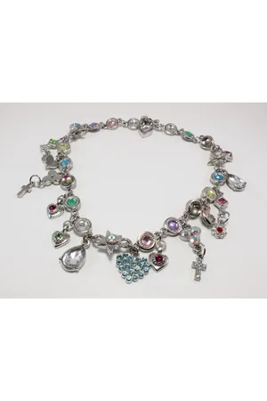 Fashion Jewelry Halsketting vol met bedels met strass