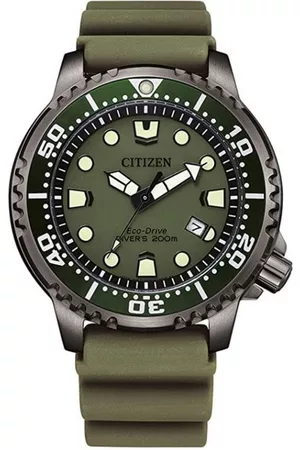 Citizen Heren Horloges - Promaster BN0157-11X Horloge - Siliconen - Groen - Ø 44 mm