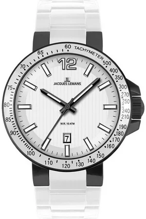 Jacques Lemans Sport Horloges - Sport Milano 1-1695G Horloge - Siliconen - Wit - Ø 42 mm
