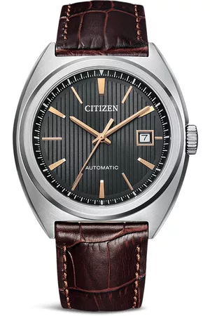 Citizen Heren Horloges - Vintage Horloge - heren horloge - Zwart - diameter 42 mm - roestvrij staal