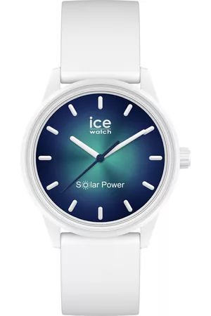 Ice-Watch Dames Horloges - Ice Watch ICE solar power - Abyss 019029 Horloge - Siliconen - Wit - Ø 39 mm